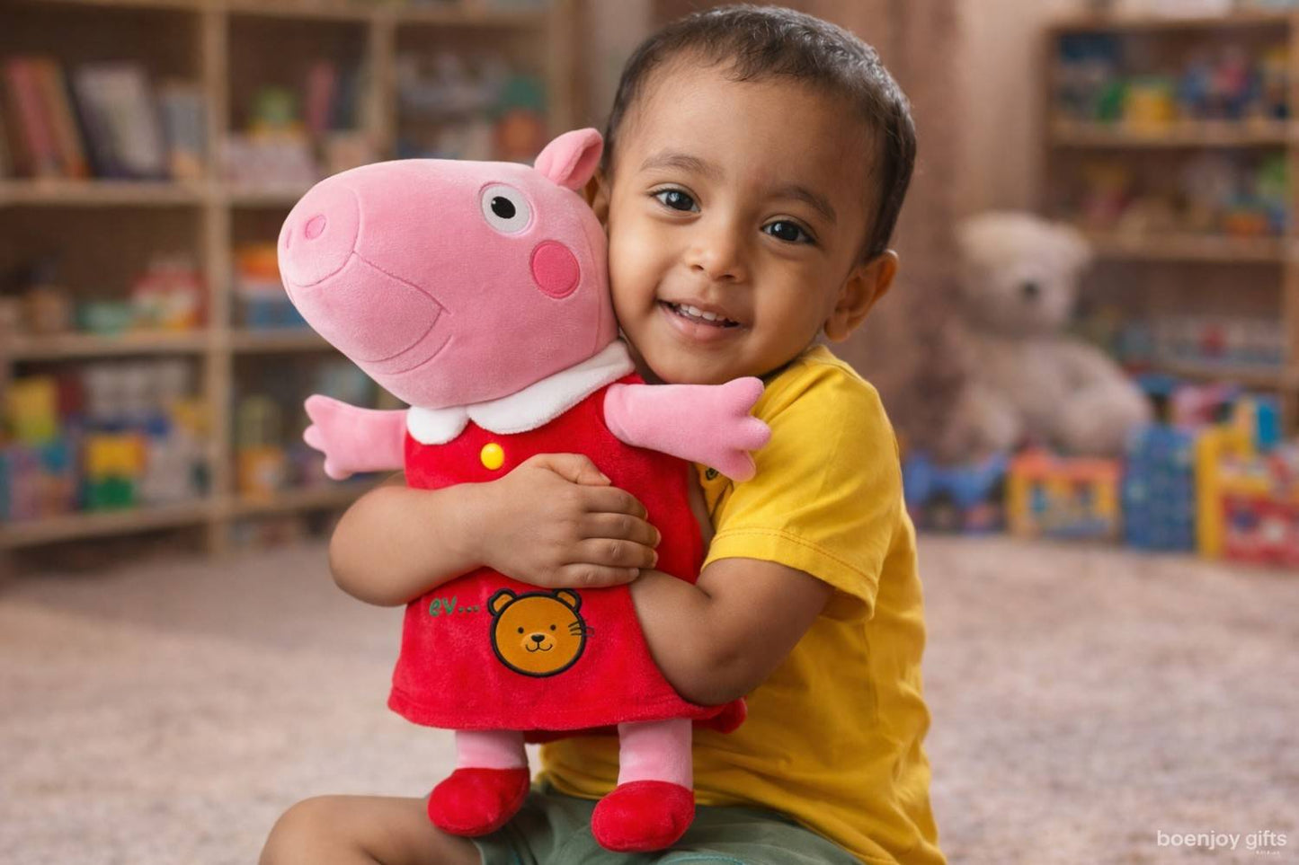 Peppa Pig Plush Toy (34–36 cm) – Ultra Soft Stuffed Pig Toy for Kids, Cute Cartoon Hugging Toy, Birthday Gift for Boys & Girls