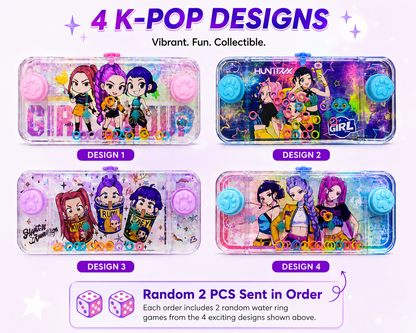 K POP Demon Hunters Water Ring Game Toy for Kids – Interactive Handheld Water Ring Toss Game, Colorful Floating Rings, Random 1 PC (Copy)