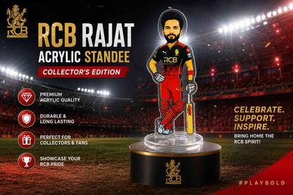 Rajat Patidar Acrylic Standee for RCB Fans | Royal Challengers Bengaluru Cricket Player Collectible | 15cm Premium Acrylic Figure | Desk Decor, Car Dashboard Accessory, Gift for Cricket Lovers