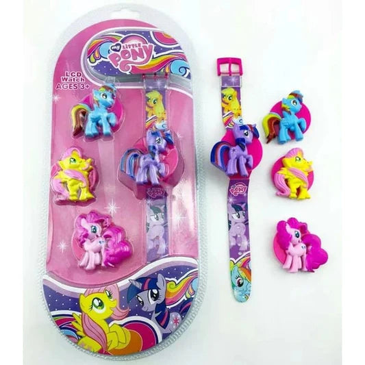 3 PCS Digital Watch Set for Kids – Cute Mix Design with Triple Top Dial