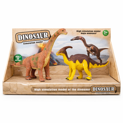 Dinosaur Simulation Model Set – Realistic Brachiosaurus & Parasaurolophus Figures | High-Detail Educational Toy for Kids & Collectors