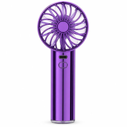 Portable Rechargeable Spray Fan with Mist – USB Mini Handheld Cooling Fan, Metallic Purple (RANDOM 1 PCS)