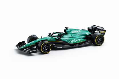 Aston Martin AMR23 F1 Model Car 1:43 Scale Diecast Replica with Display Case | Premium Racing Car Collectible | Detailed Formula Style Car Toy for Kids & Adults