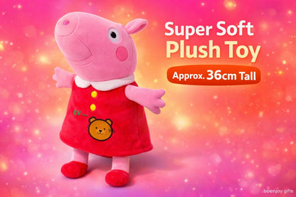 Peppa Pig Plush Toy (34–36 cm) – Ultra Soft Stuffed Pig Toy for Kids, Cute Cartoon Hugging Toy, Birthday Gift for Boys & Girls