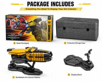 Transformers Bumblebee Arm Cannon Replica Collectible Display Model with Stand | Premium Sci-Fi Collector Edition (COD NOT AVAILABLE)