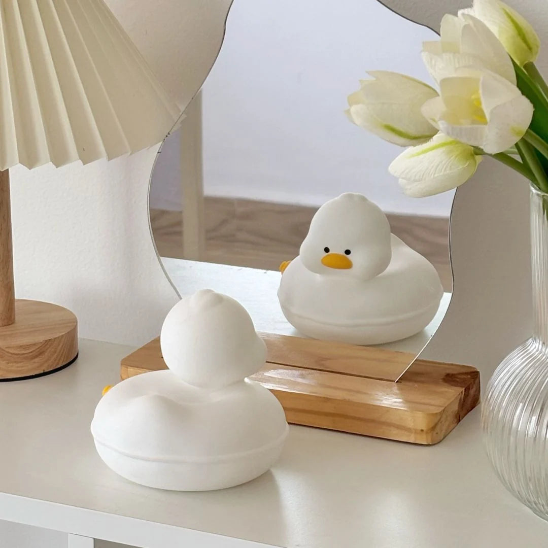 Duck Silicone LED Night Lamp – Rechargeable Touch Sensor Bedside Lamp for Kids, Baby Nursery & Bedroom Decor
