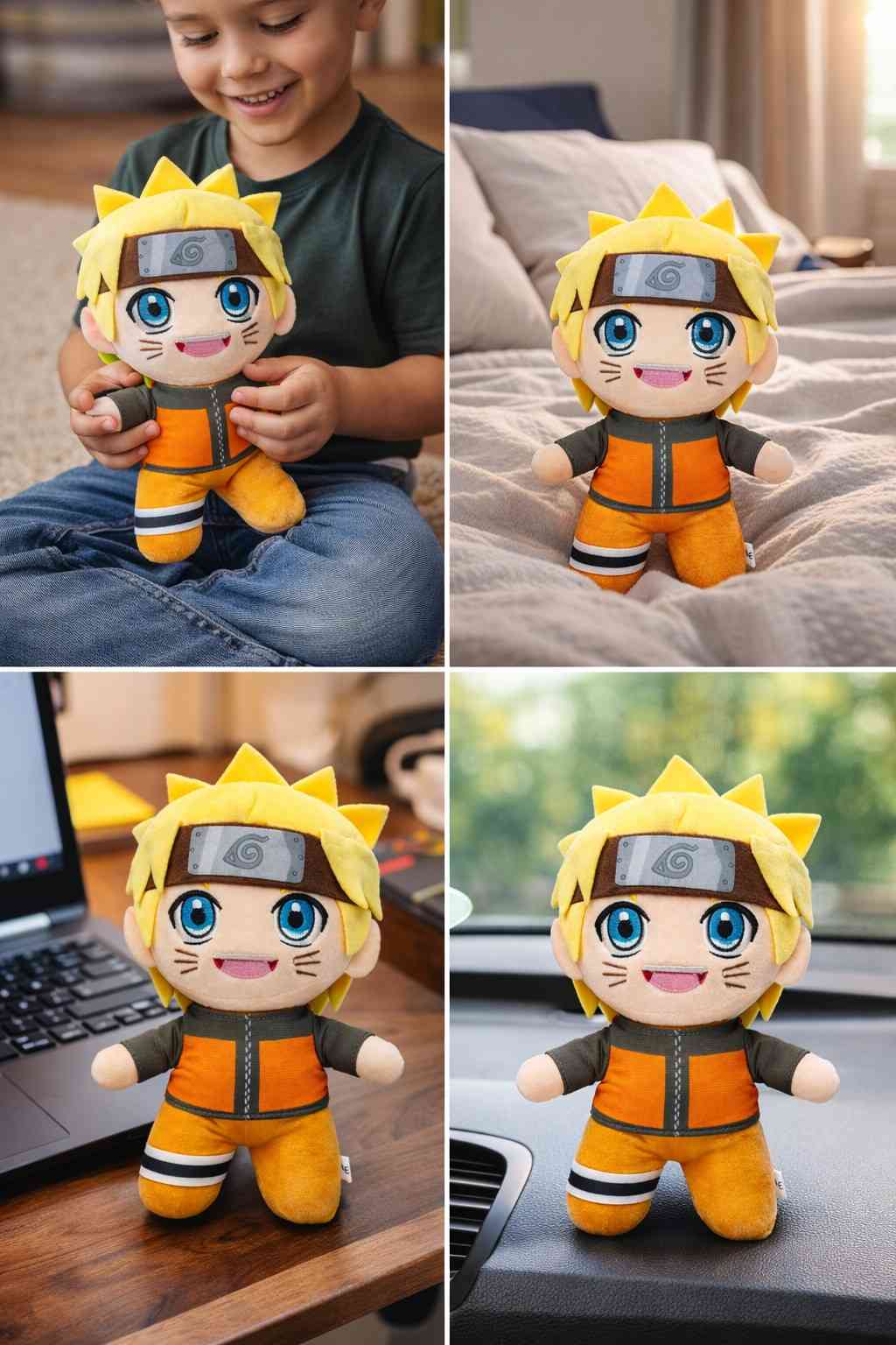 Naruto Uzumaki Inspired Plush Toy 24 CM – Anime Ninja Soft Stuffed Doll | Premium Quality Cute Gift for Kids, Boys, Girls & Anime Fans