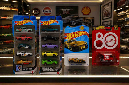 Hot Wheels Collector Bundle – HW Hot Rods 5-Pack, Fast & Furious 5-Pack, Kool Kombi & Muscle and Blown Die-Cast Cars