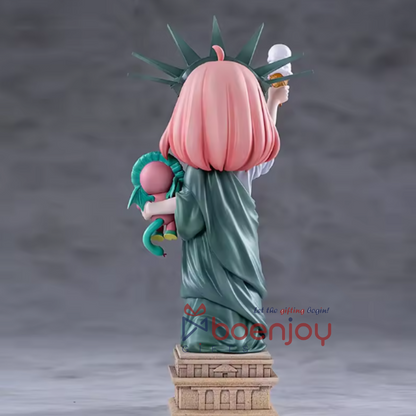 Anime Statue of Liberty Figurine | Cute Collectible Desk Decor