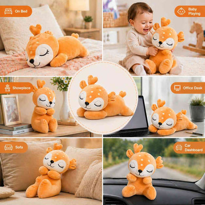 Lumi the Sleepy Deer Plush Toy – Soft Cute Stuffed Animal for Kids, Baby & Gift (28cm Cuddle Buddy)Random 1 pcs