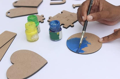 MDF Wood Sheet Craft - Plain Multi for Painting Wooden Sheet Craft - Set of 20-for Decoupage MDF Plains, Resin Art Work & Decoration