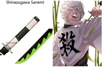 Tanjiro Green Anime Katana Sword Toy for Kids – Samurai Sword with Scabbard | Tanjiro Green Blade Ninja Cosplay Sword for Halloween Costume, Role Play & Anime Fans (104 cm)