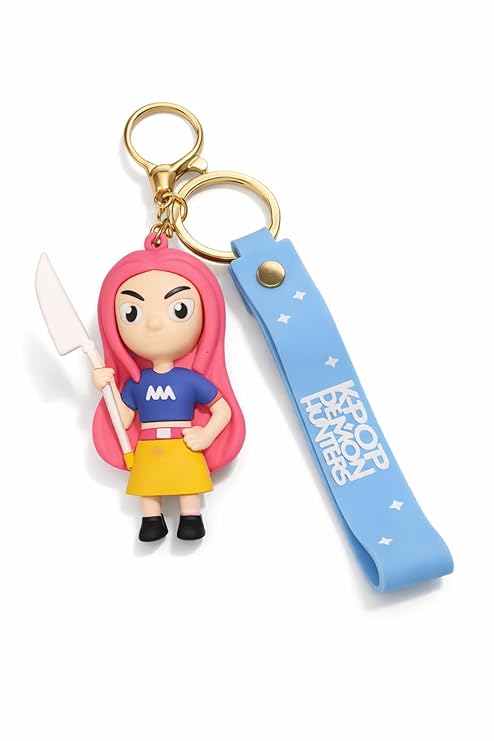 K POP Demon Hunters Keychains- Cute Anime Key Ring for Girls | Silicone Key Chain, Bag Charm | Stylish Gift for Kids & Women