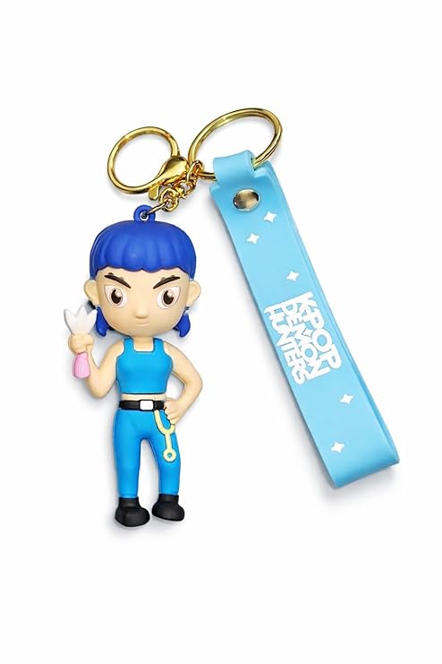 Key Chain Demon Hunter | Cute Devil Cartoon Keyring with Strap | PVC Bag Charm, Car Key Holder | Gift for Women, Kids & Friends (ZOEY)