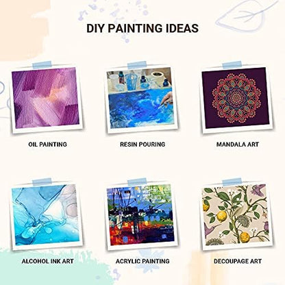 MDF Wood Sheet Craft - Plain Multi for Painting Wooden Sheet Craft - Set of 20-for Decoupage MDF Plains, Resin Art Work & Decoration