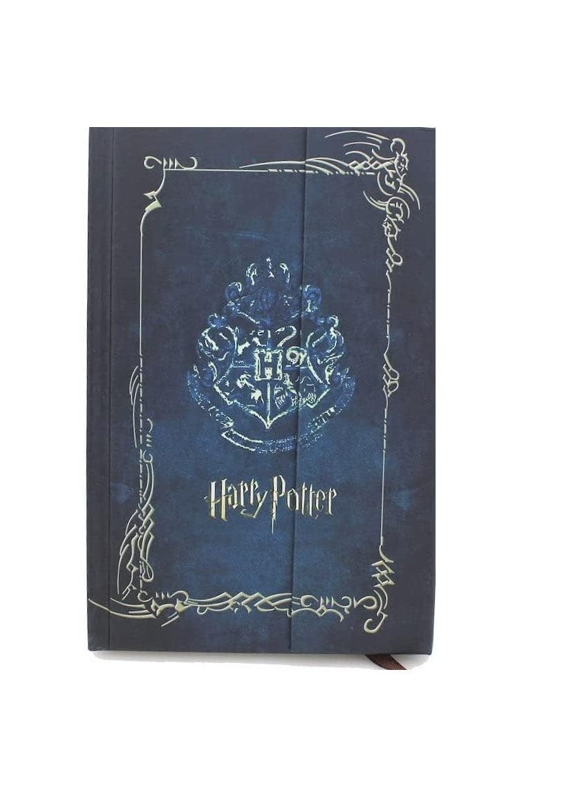 The Key House Figure, Harry Potter Hard Cover Journal Diary Notebook | Rustic Blue Look | Wizard Kid Memorabilia | Potter Heads | Magnetic | 115x168x20 mm, 192 Pages
