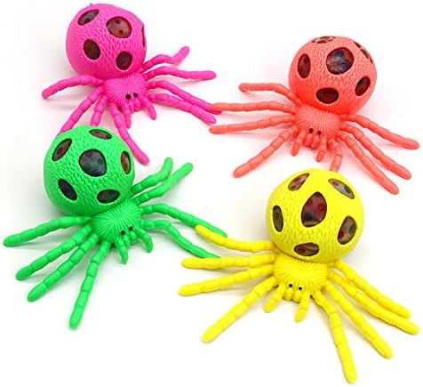 Random Color Spider Squeeze Ball – Stress Relief Fidget Toy