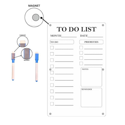 Magnetic Whiteboard Weekly Planner & to Do List | Double Sided Dry Erase Board