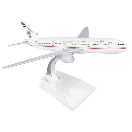 Etihad Airways, Airline Model Aircraft, Aeroplane Diecast Collection Decor, Highly Detailed Airways, 16 Cm, for Adult