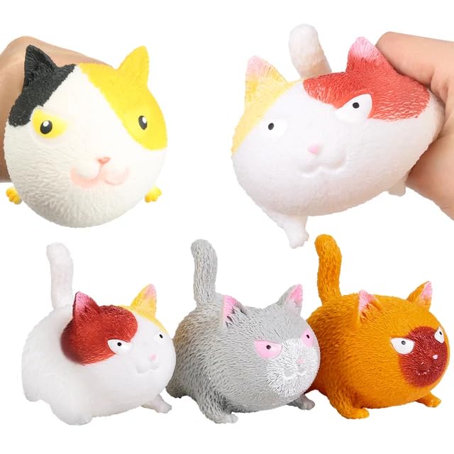 Stress Anxiety Relief Toy Pack of 1 Piece Random design  (Squishy Angry Cat)
