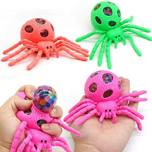 Random Color Spider Squeeze Ball – Stress Relief Fidget Toy