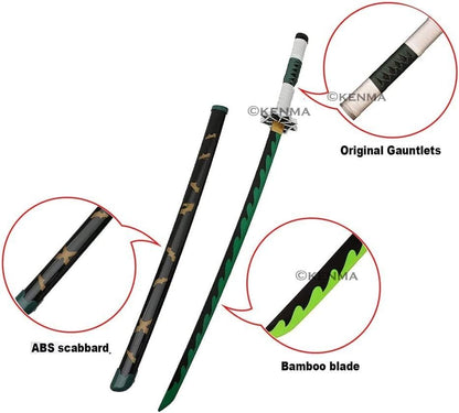 Tanjiro Green Anime Katana Sword Toy for Kids – Samurai Sword with Scabbard | Tanjiro Green Blade Ninja Cosplay Sword for Halloween Costume, Role Play & Anime Fans (104 cm)