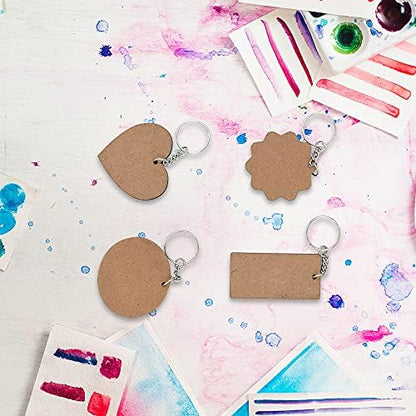 MDF Wood Sheet Craft - Plain Multi for Painting Wooden Sheet Craft - Set of 20-for Decoupage MDF Plains, Resin Art Work & Decoration