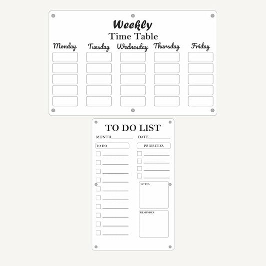 Magnetic Whiteboard Weekly Planner & to Do List | Double Sided Dry Erase Board