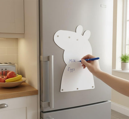 Cute Pig Magnetic Whiteboard | Reusable Magnetic Board for Study, Chores & Activities |Marker Pen Included | Home & School Learning Organizer