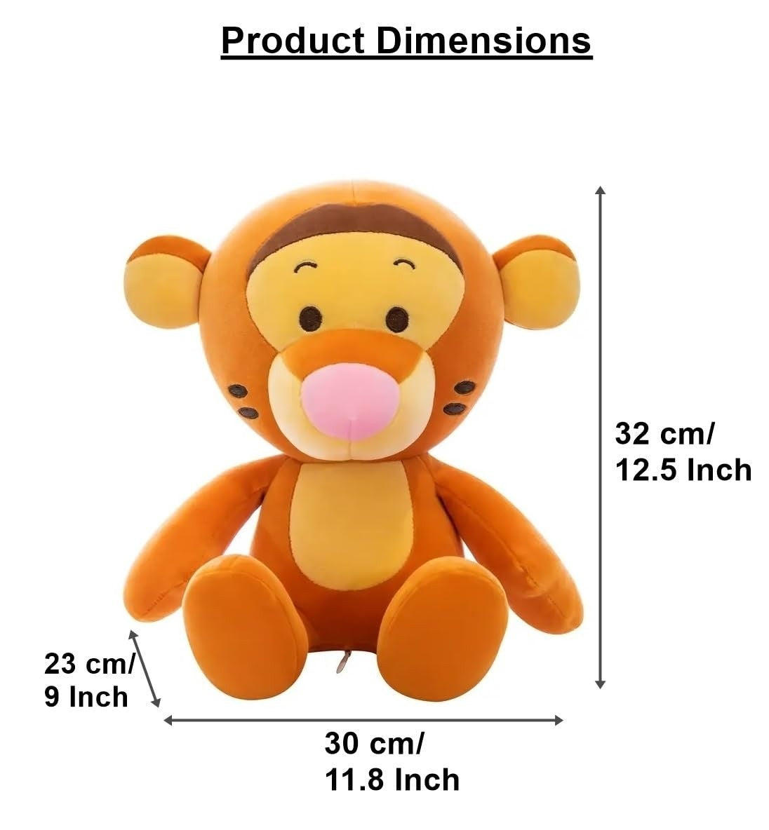 Tigger Plush Toy for Kids (25 cm) – Cute Tiger Stuffed Soft Toy, Ultra Soft Teddy Bear, Hugging Toy for Babies & Toddlers, Birthday Gift