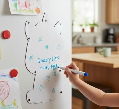 Cute Pig Magnetic Whiteboard | Reusable Magnetic Board for Study, Chores & Activities |Marker Pen Included | Home & School Learning Organizer