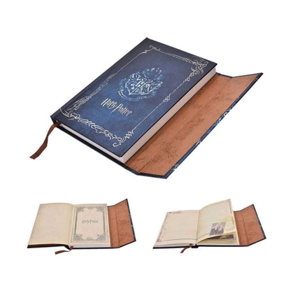 The Key House Figure, Harry Potter Hard Cover Journal Diary Notebook | Rustic Blue Look | Wizard Kid Memorabilia | Potter Heads | Magnetic | 115x168x20 mm, 192 Pages