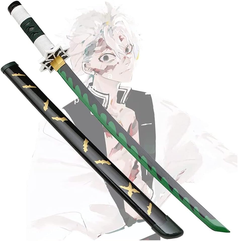 Tanjiro Green Anime Katana Sword Toy for Kids – Samurai Sword with Scabbard | Tanjiro Green Blade Ninja Cosplay Sword for Halloween Costume, Role Play & Anime Fans (104 cm)