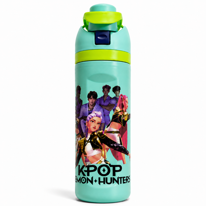 K Pop Demon Hunters Stainless Steel Water Bottle 650ML | Double Wall Vacuum Insulated | Leakproof Flip Lid | BPA Free | Random Design | 1 Pc