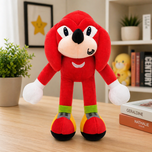 Ugandan Knuckles Plush Toy 32cm | Soft Stuffed Cartoon Character Toy for Kids | Boenjoy Gifts Cute Red Hug Toy for Boys & Girls