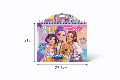 K Pop Demon Hunters Colouring Book (32 Pages) for Kids | Cartoon Coloring Book | Spiral Drawing Book | Creative Activity Gift for Boys & Girls