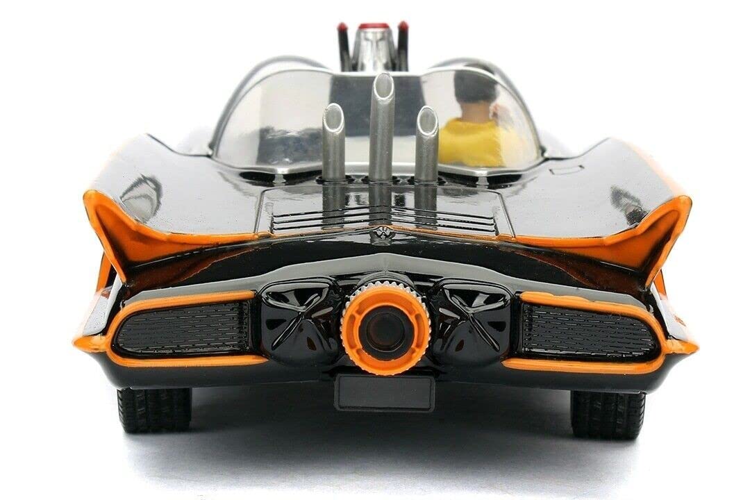 Jada Toys 98259 1966 Classic TV Series Batmobile With Batman And Robin Figures 1/24 Scale Diecast Model, Multicolor ( COD NOT AVAILABLE)