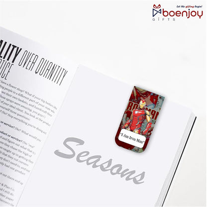 Superhero Bookmark Set of 10-8 Magnetic Bookmarks + 2 Paper Bookmarks for Book Lovers, Aesthetic Bookmarks, Magnetic Bookmarks for Readers (11 x 2.9 cm) New