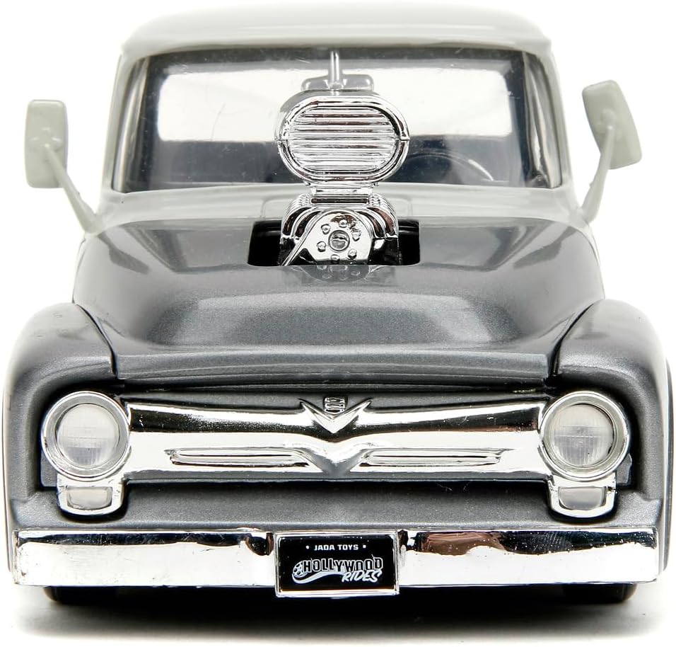 Jada Toys Street Fighter 1956 Ford Pickup 1:24 Die-Cast Model Car with Guile Figure, Opening Doors, Hood & Trunk, Collectible Vehicle for Kids & Fans(COD NOT AVAILABLE)