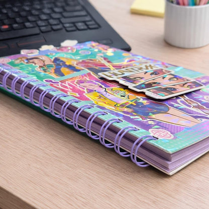 K-POP Demon Hunter Anime A5 Spiral Notebook | Premium Hard Cover Writing Journal | Cute Demon Diary for Teens Girls Boys | Birthday Gift