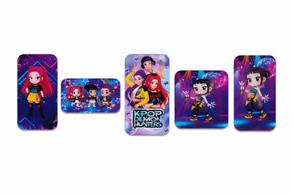 Demon Hunter Fridge Magnets Set of 5, Cute Anime Girl Refrigerator Magnets- Decorative Kitchen, Locker & Office Magnet Set (5 x 2 Inches)