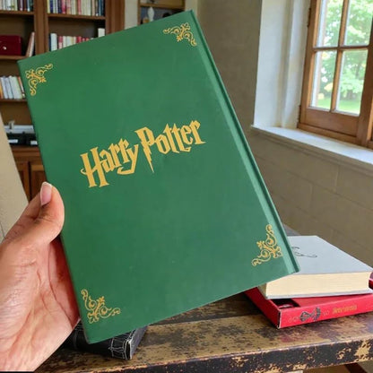 Harry Potter Hardcover Journal Diary, Vintage Writing Paper Notebook, 92 sheets Magnetic Cover (192 Pages) (Green)