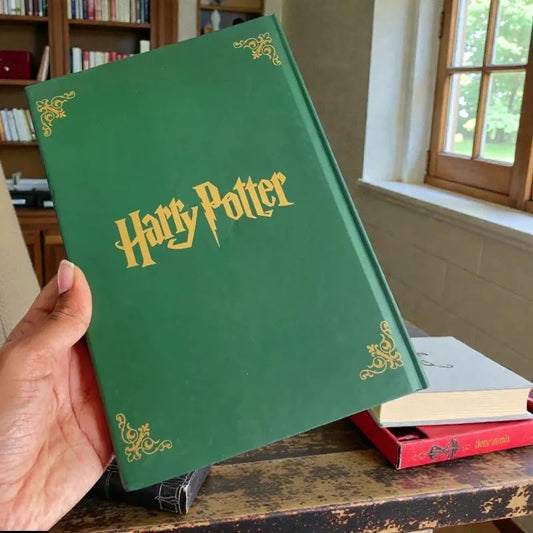 Harry Potter Hardcover Journal Diary, Vintage Writing Paper Notebook, 92 sheets Magnetic Cover (192 Pages) (Green)