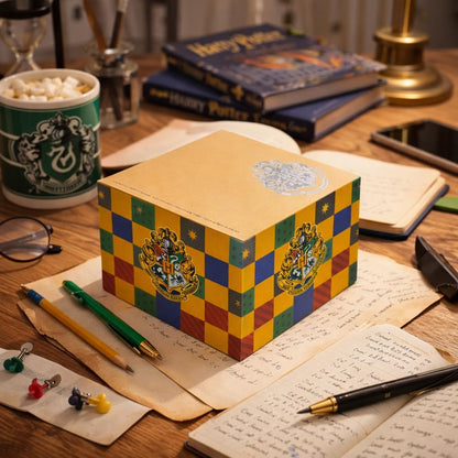 Harry Potter Memo Cube | 600 Pages Sticky Memo Pad | 3.5 x 3.5 Inch Desk Notes | Wizard Theme Office & Study Stationery Gift
