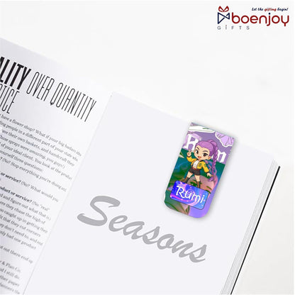 K POP Demon Hunters Bookmark Set of 10-8 Magnetic Bookmarks + 2 Paper Bookmarks for Book Lovers, Aesthetic Bookmarks, Magnetic Bookmarks for Readers (11 x 2.9 cm) New