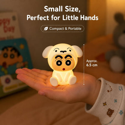 Shinchan Night Lamp for Kids | Soft Warm LED Light | Compact Bedside Table Lamp | Decorative Night Light