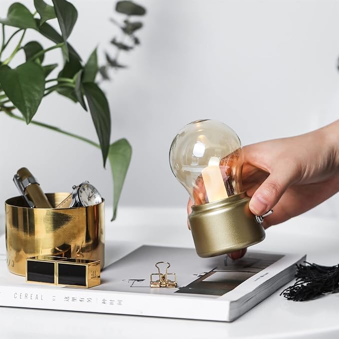 Bulb Classical Blowing Desk Lamp Decoration Light Retro Rechargeable