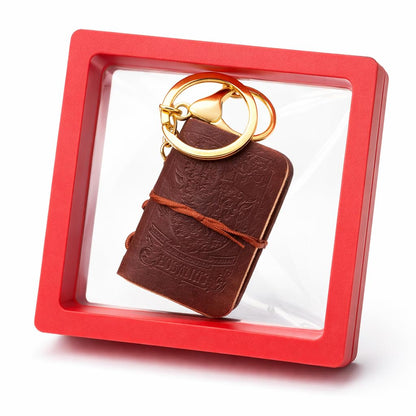 Harry Potter Mini Diary with Keychain | Vintage Leather Finish Pocket Notebook | 3 x 2 Inch Magical Journal | Gift for Fans, Kids & Collectors