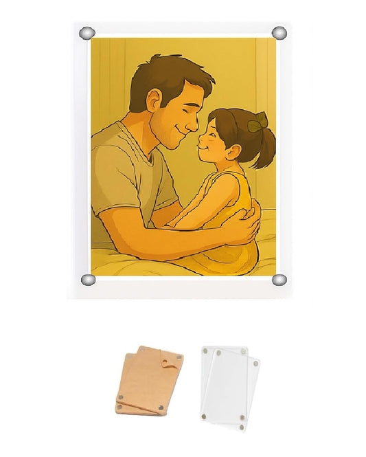 Pack of 1, Magnetic Acrylic Photo Frame – Double Side Display | 2.5x3.5 inch Clear Picture Frame | Strong Magnet, Personalize & Swap Photos – Vertical & Horizontal Use (Photo Not Included)