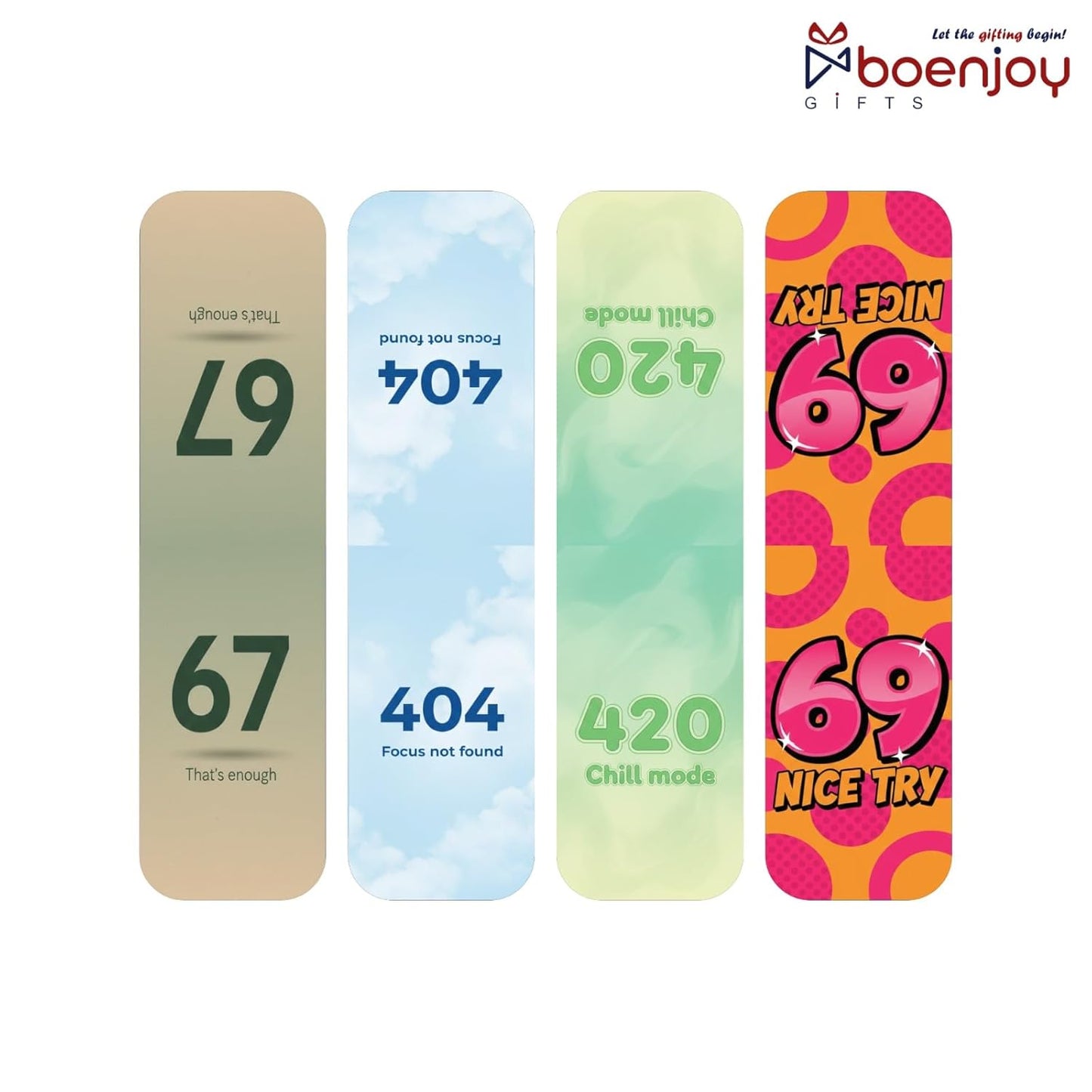 Number Mood Bookmark Set of 10-8 Magnetic Bookmarks + 2 Paper Bookmarks for Book Lovers, Aesthetic Bookmarks, Magnetic Bookmarks for Readers (11 x 2.9 cm)